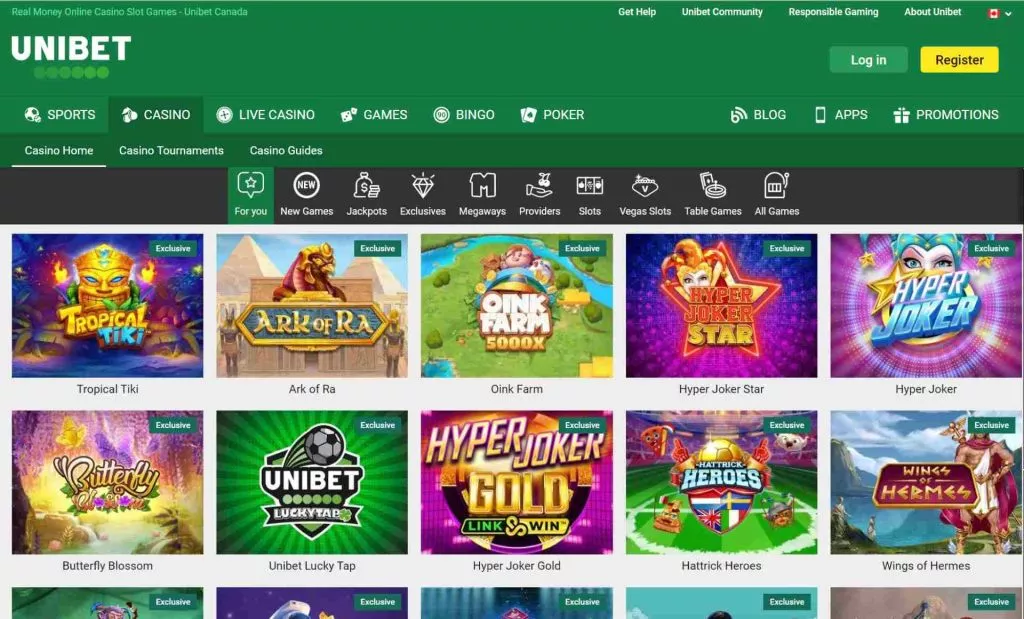 Unibet játékok