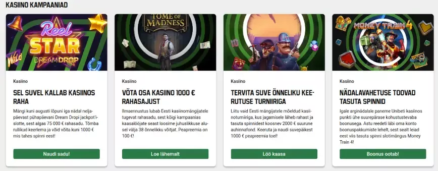 Unibet lošimo automatai