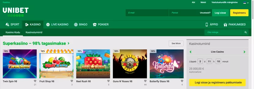 Unibet kasiino