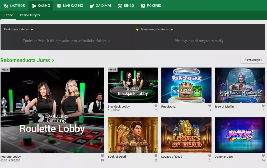 Unibet statymai
